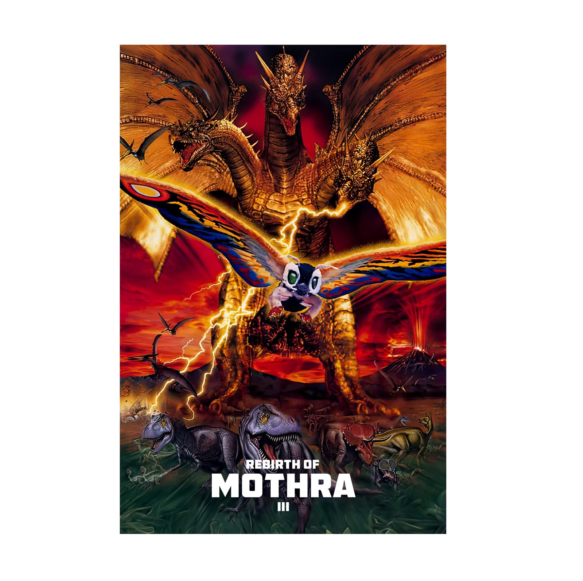 Rebirth of Mothra III (1998) Movie Key Art poster print